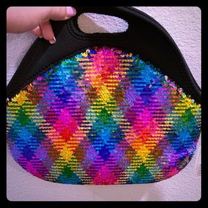 Sequin Lunch bag or accessories bag